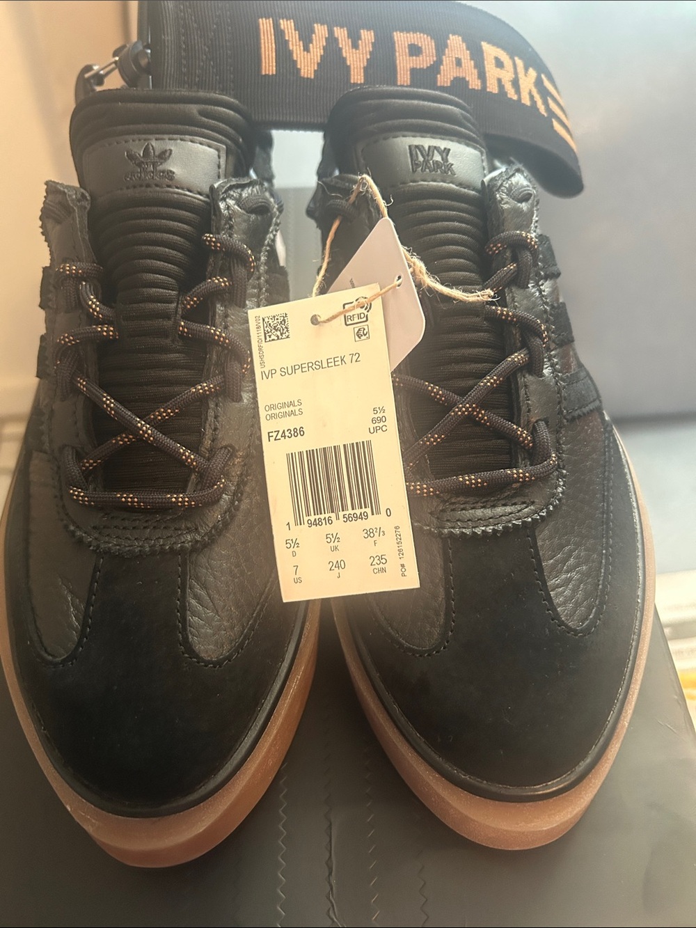“REASONABLE OFFER ACCEPTED”! “ADIDAS IVY PARK” Black & Gum Sneakers/Bucket Hat 🥰